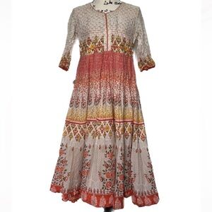 Biba Floral Print Stunning Print Cotton Maxi Dress